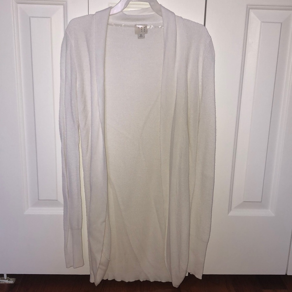 White cardigan